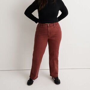 Madewell The Perfect Vintage Wide-Leg Jean in Red Rust 32 Denim High Rise Retro